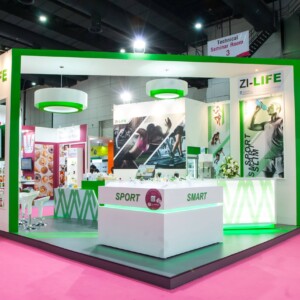 2 Zi-life exhibition stand at Food Ingredient 2017 by Fret Free Productions